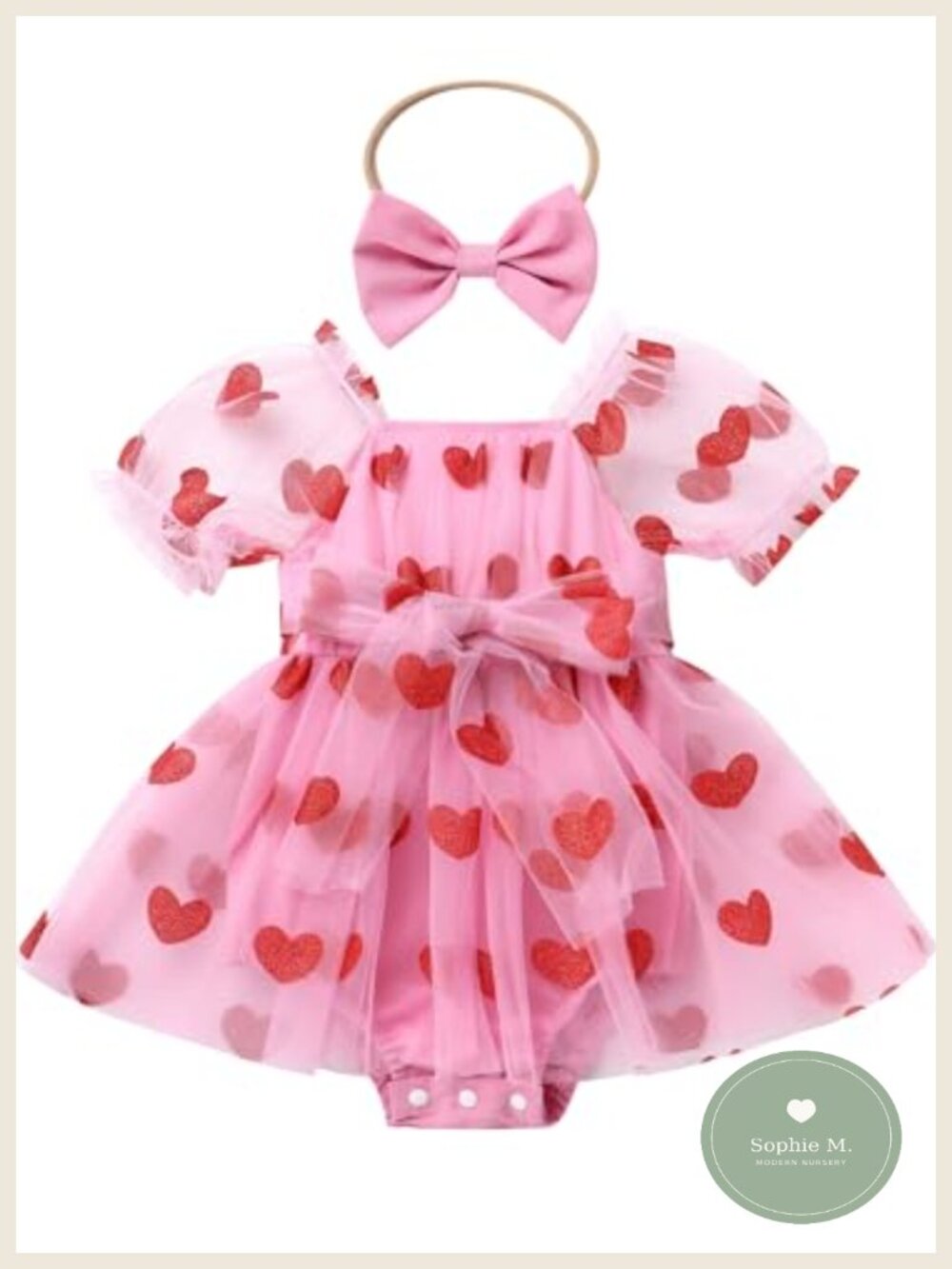 Baby Girl Tutu Romper Dress Set with Headband Cake Smash Outfit